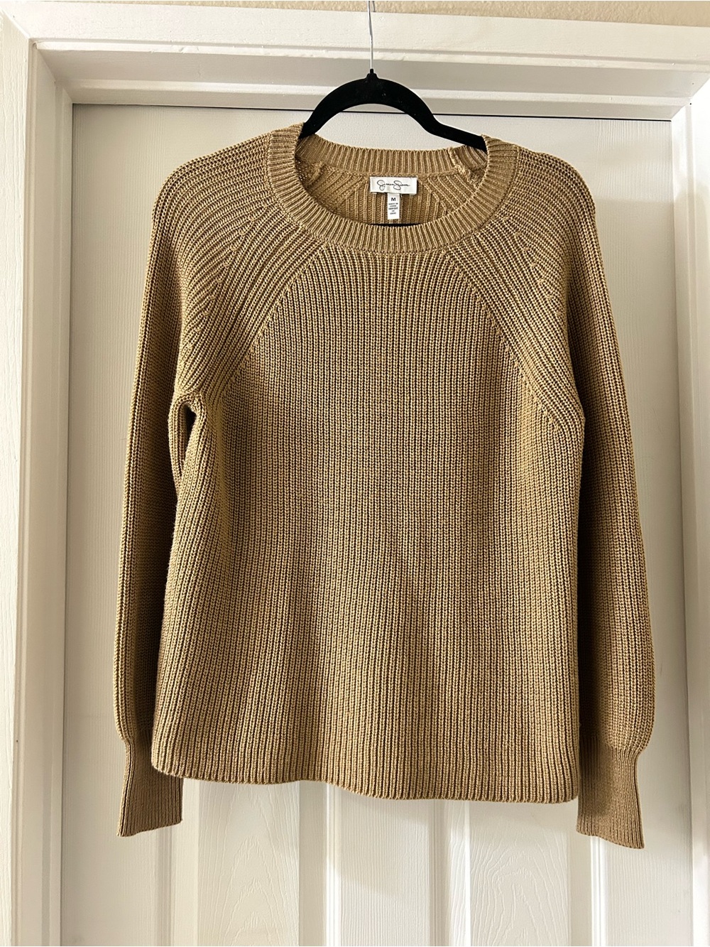 Jessica Simpson Crewneck Sweater in Camel Brown